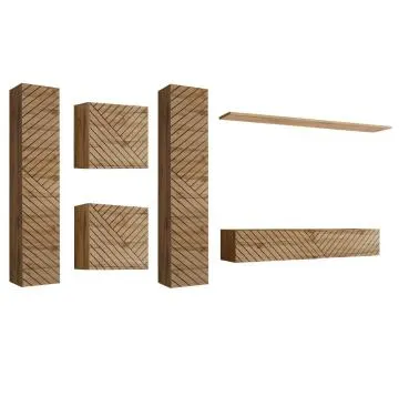 Meblościanka SWITCH LAMEL VI dąb wotan