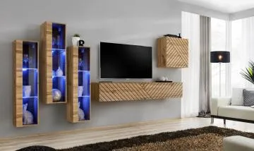 Meblościanka SWITCH LAMEL XIII dąb wotan