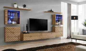 Meblościanka SWITCH LAMEL XIV dąb wotan