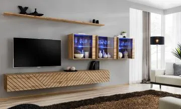 Meblościanka SWITCH LAMEL XVII dąb wotan