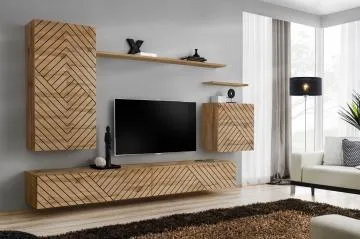 Meblościanka SWITCH LAMEL II dąb wotan