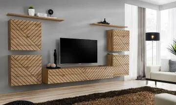 Meblościanka SWITCH LAMEL IV dąb wotan