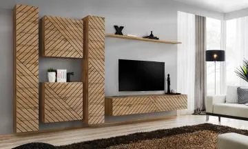 Meblościanka SWITCH LAMEL VI dąb wotan