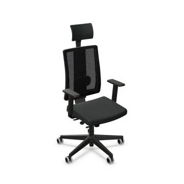 Fotel biurowy NAVIGO czarny ergonomiczny