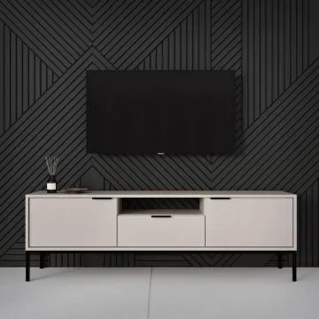 Szafka RTV AUSTIN 135 kaszmir/czarna