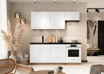 Szafka pod zlew GIANNA D80ZL biała alaska/dąb artisan