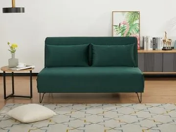 Sofa rozkładana z funkcją spania ZENIA VELVET zielona