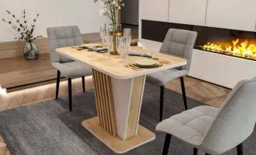 Stół rozkładany NEVIO 125(170)x75 dąb cremona torro/kaszmir