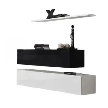 Meblościanka SWITCH SB II biała/czarna